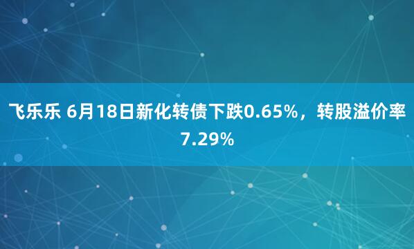 飞乐乐 6月18日新化转债下跌0.65%，转股溢价率7.29%